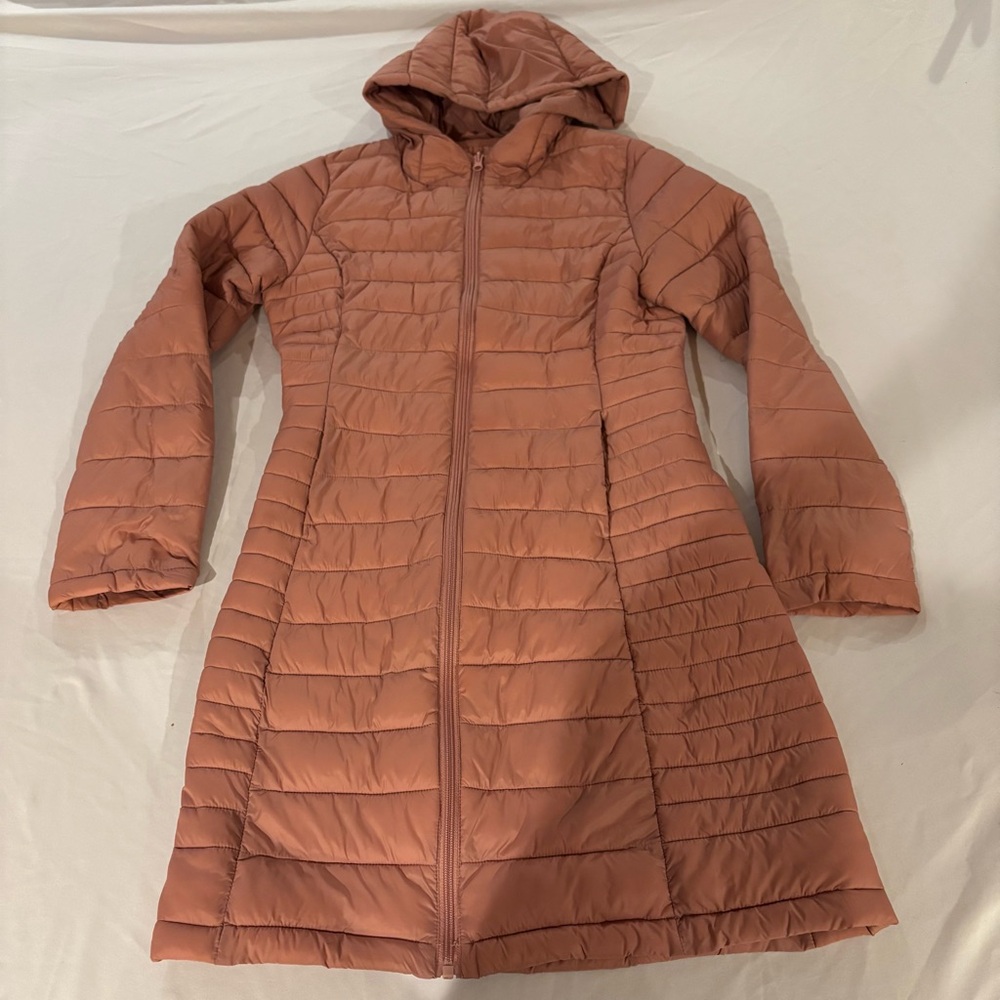 Love Tree Blush Quilted Hooded Jacket